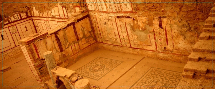 Kusadasi Port Tours (Shore Excursions) : Private Tour to Ephesus Ancient City with the Terrace Houses, Temple of Artemis, Sirince Village, Traditional Turkish Lunch in a Local Restaurant